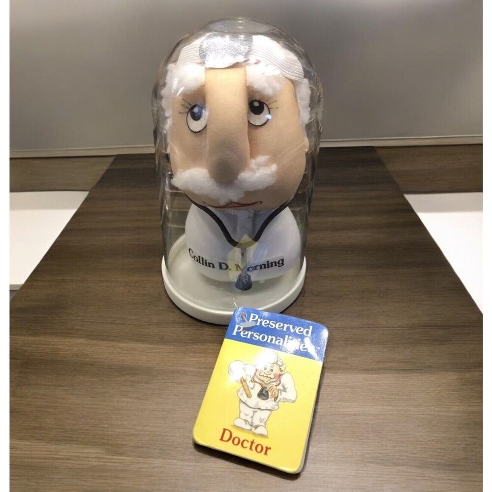 VINTAGE DOLL IN A DOME PRESERVED PERSONALITIES DR. COLLIN D. MORNING Doctor Gift